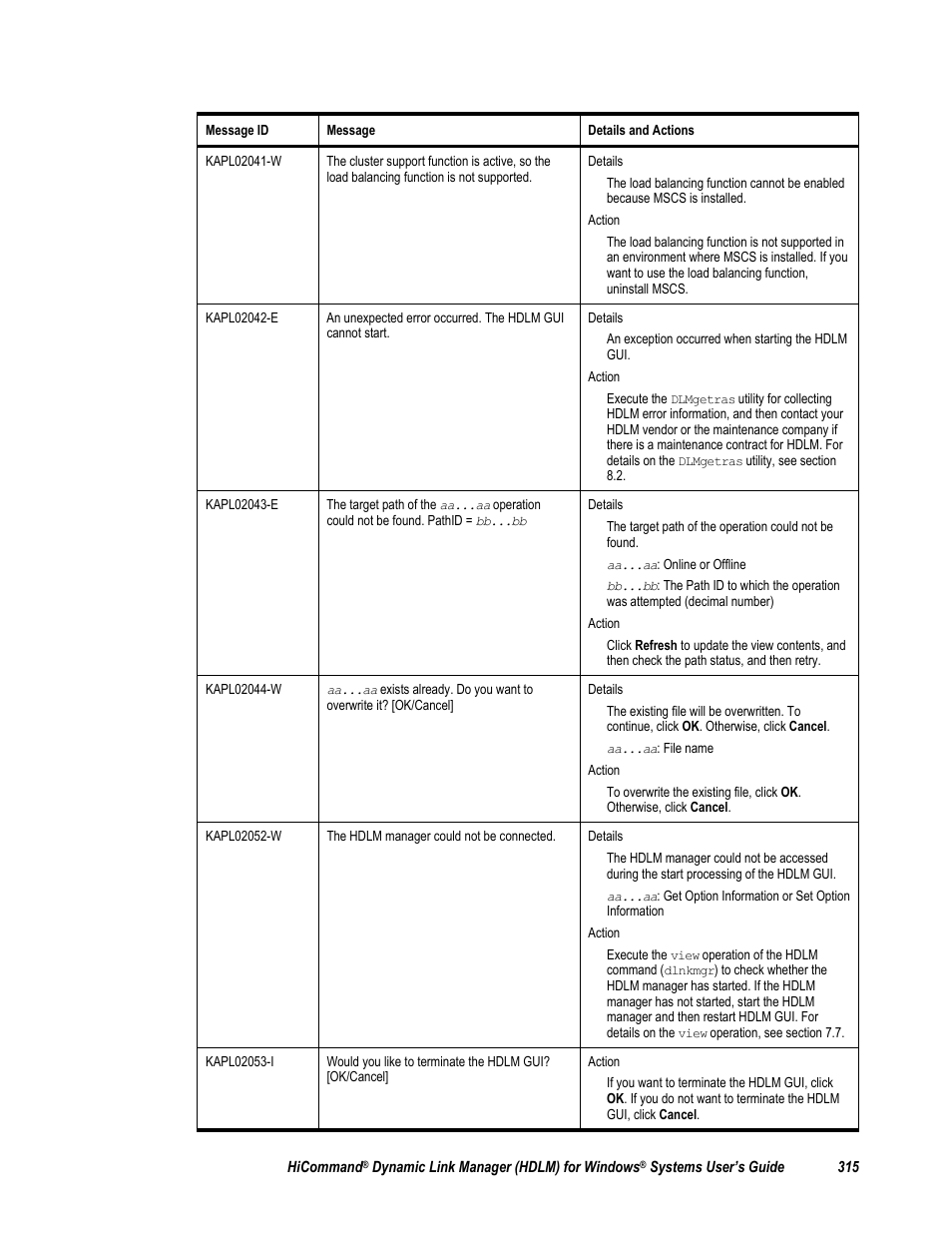 HP Hitachi Dynamic Link Manager Software User Manual | Page 331 / 411
