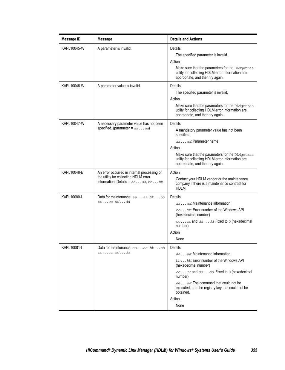 HP Hitachi Dynamic Link Manager Software User Manual | Page 371 / 411