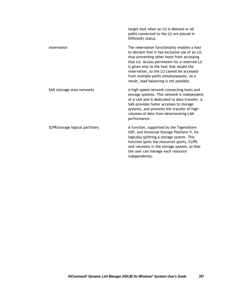 HP Hitachi Dynamic Link Manager Software User Manual | Page 403 / 411