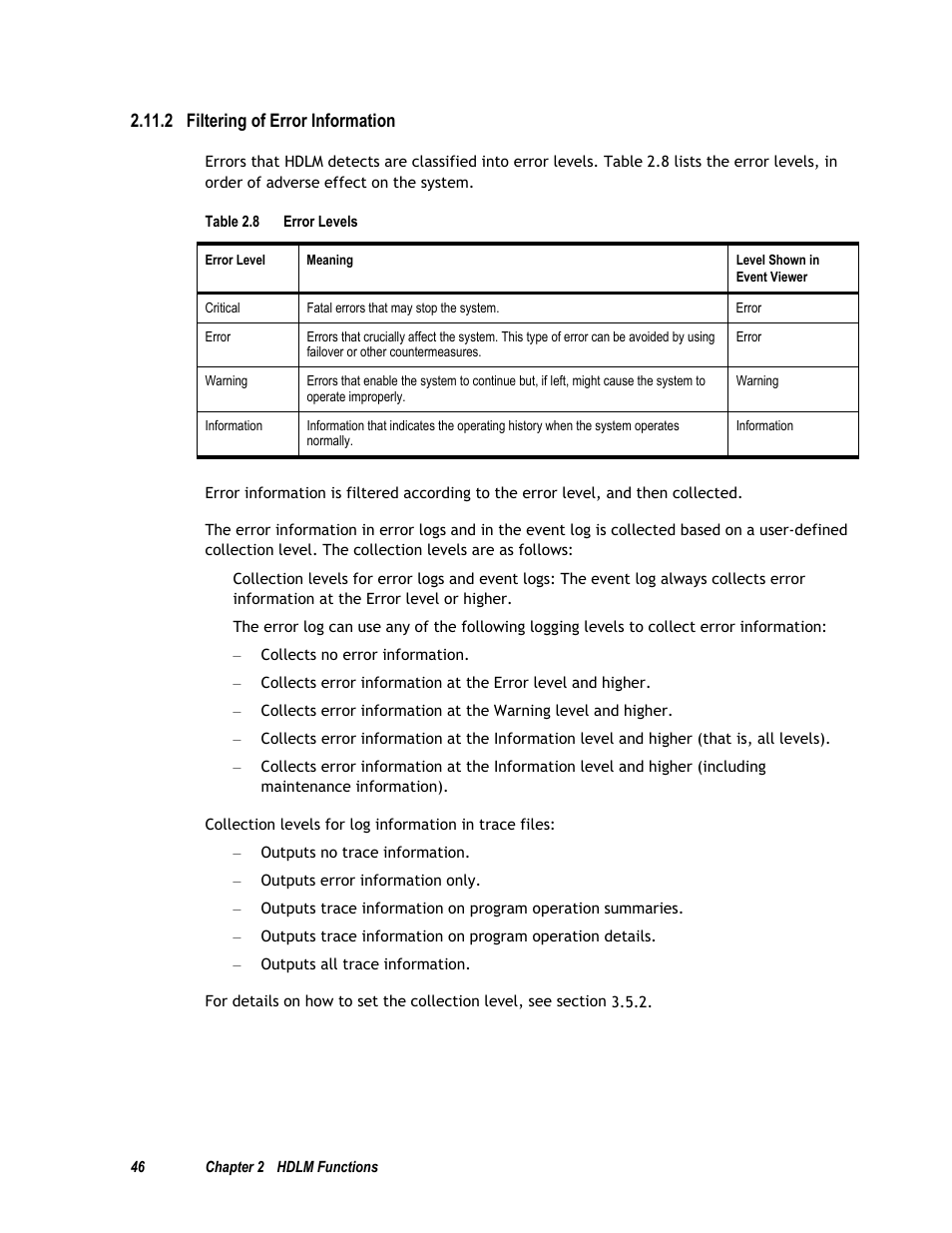 2 filtering of error information | HP Hitachi Dynamic Link Manager Software User Manual | Page 62 / 411