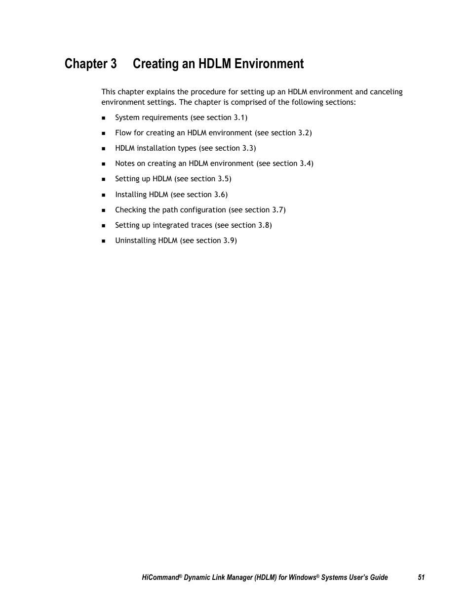 Chapter3 creating an hdlm environment, Chapter 3 creating an hdlm environment | HP Hitachi Dynamic Link Manager Software User Manual | Page 67 / 411