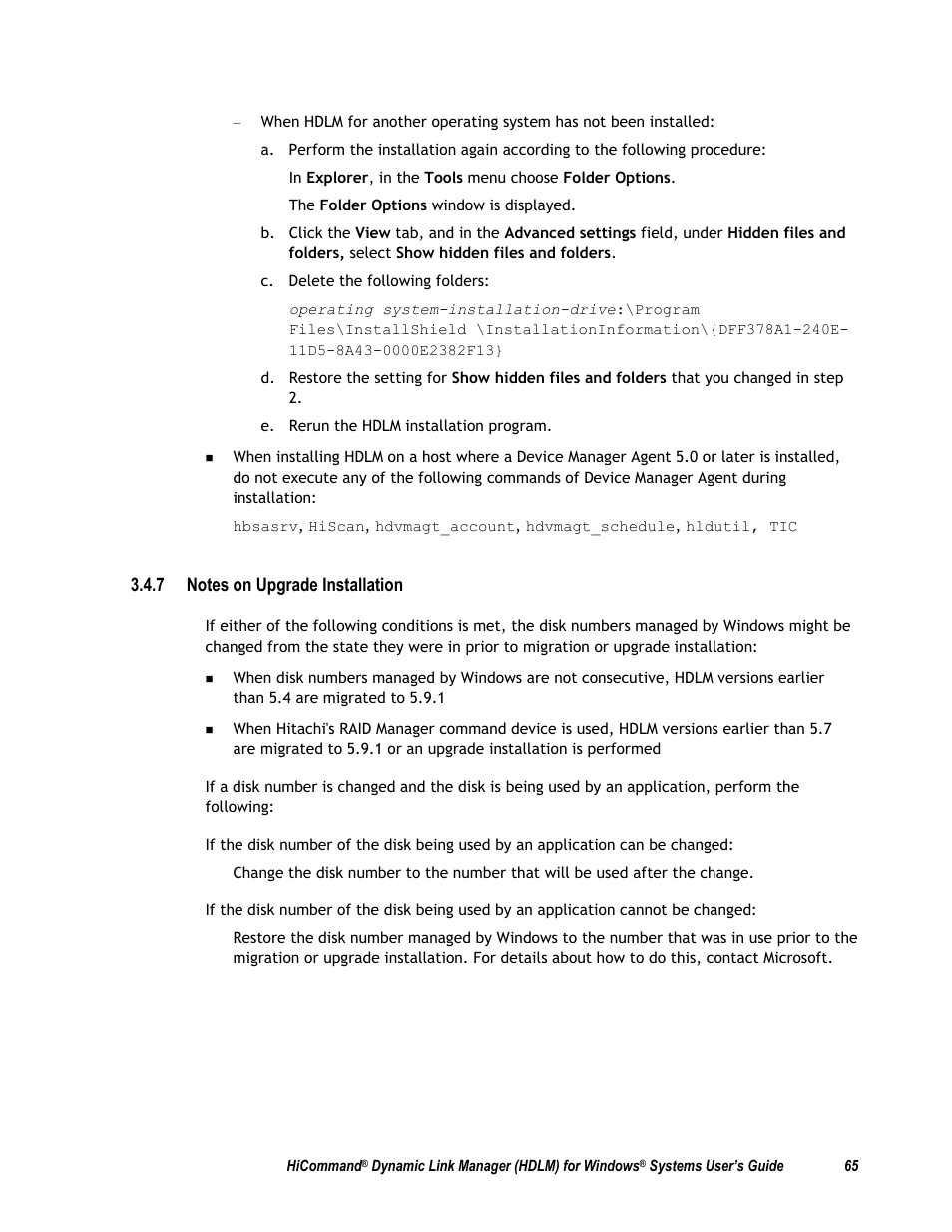7 notes on upgrade installation | HP Hitachi Dynamic Link Manager Software User Manual | Page 81 / 411