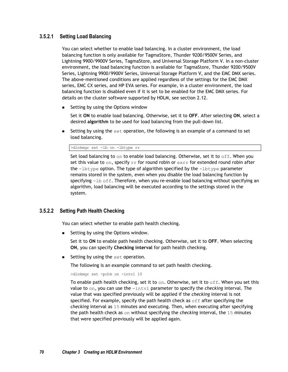 1 setting load balancing, 2 setting path health checking | HP Hitachi Dynamic Link Manager Software User Manual | Page 86 / 411