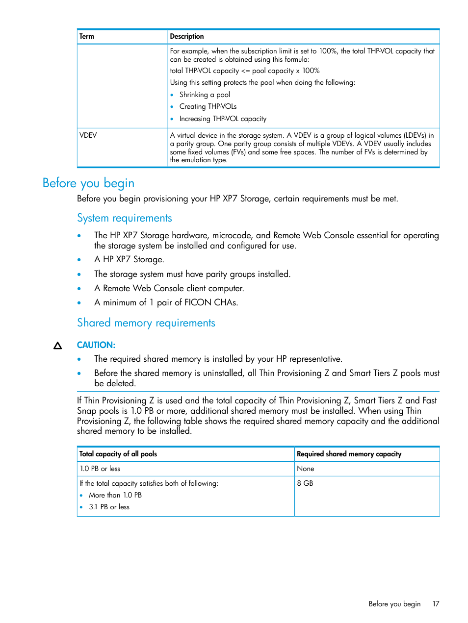 Before you begin, System requirements | HP XP7 Storage User Manual | Page 17 / 338