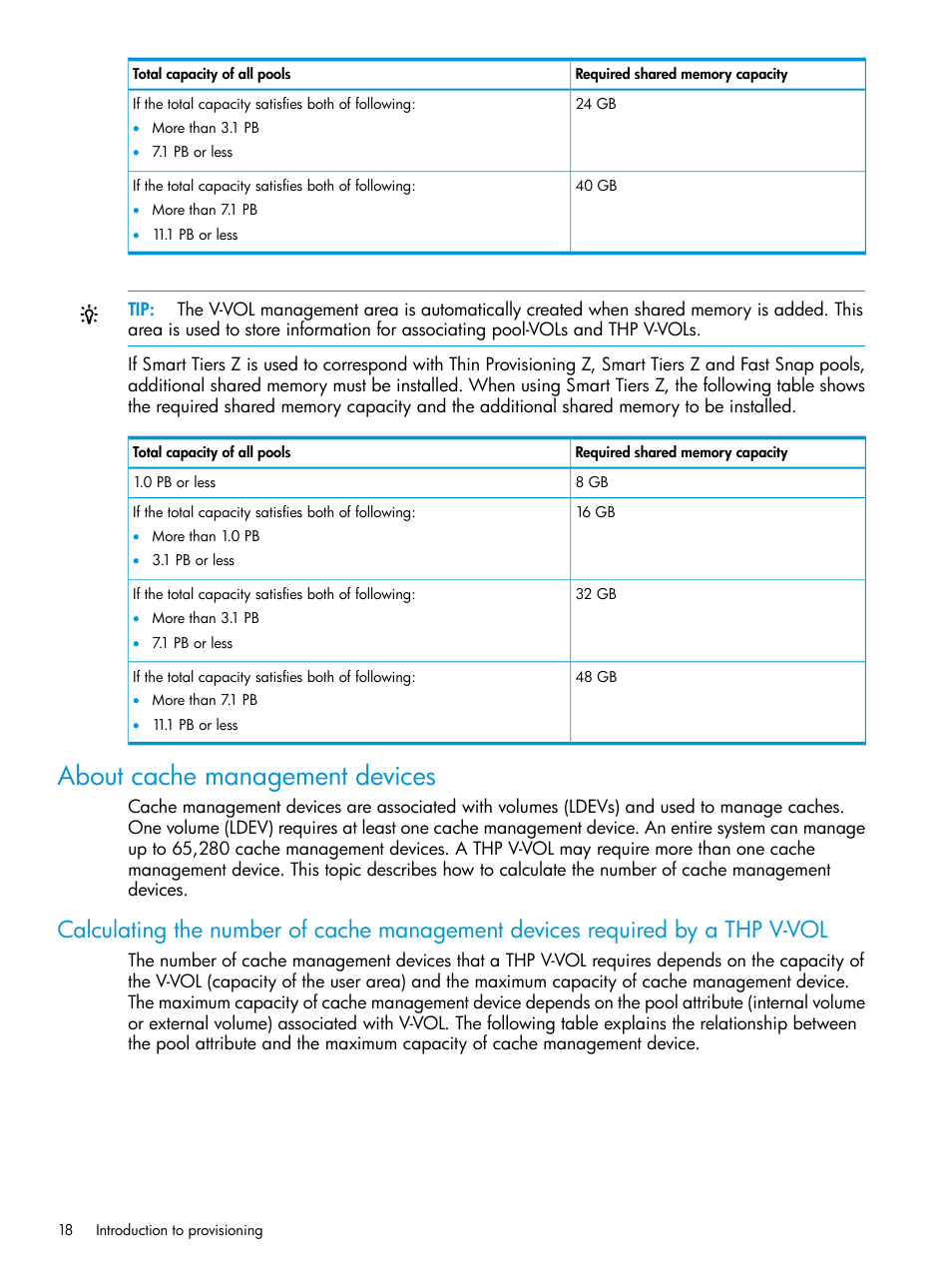 About cache management devices | HP XP7 Storage User Manual | Page 18 / 338