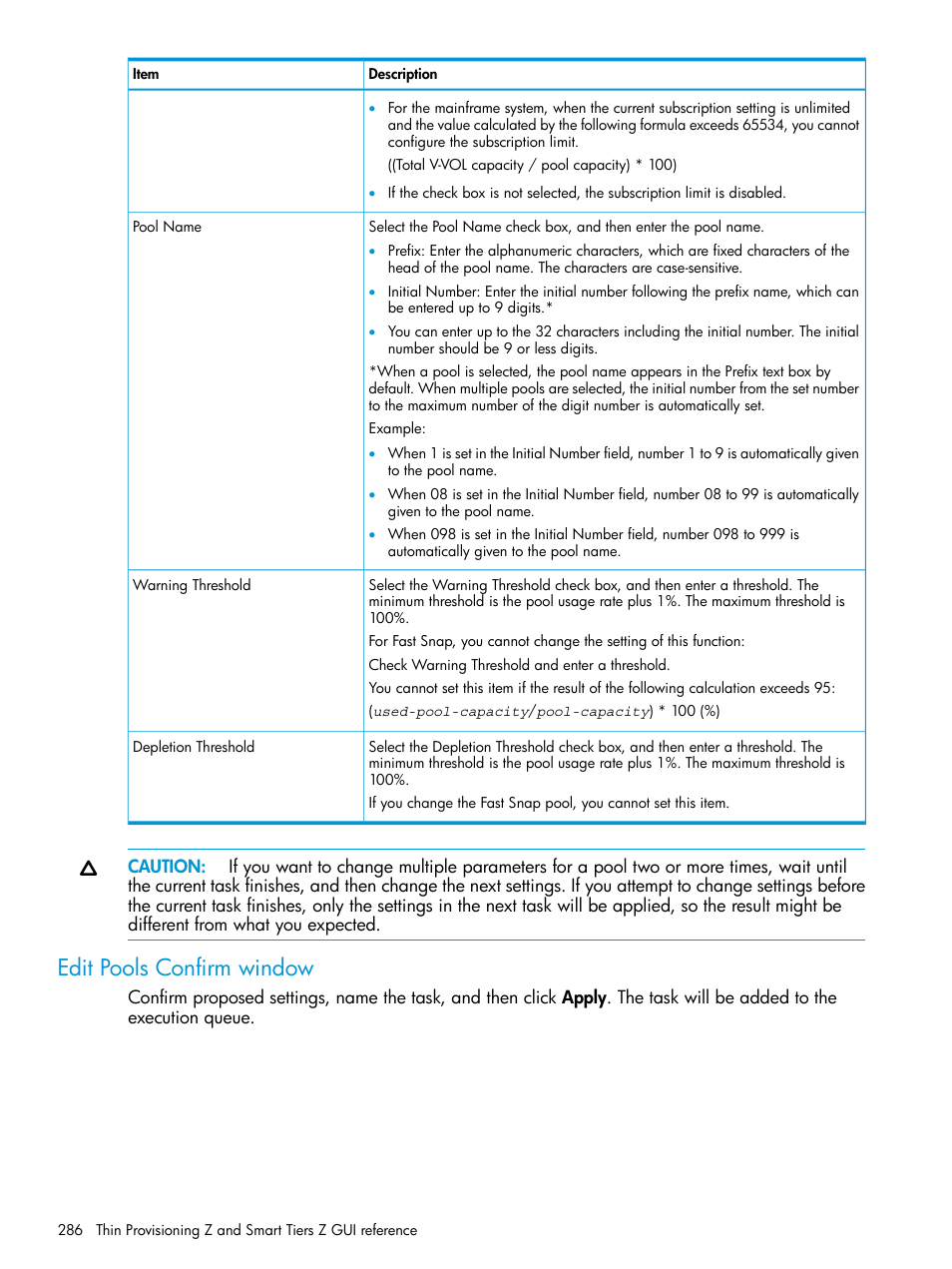 Edit pools confirm window | HP XP7 Storage User Manual | Page 286 / 338