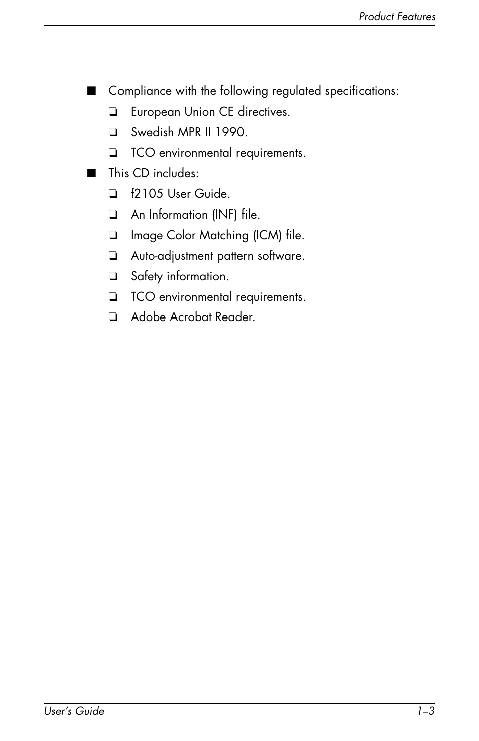 HP f2105 21 inch LCD Monitor User Manual | Page 11 / 74