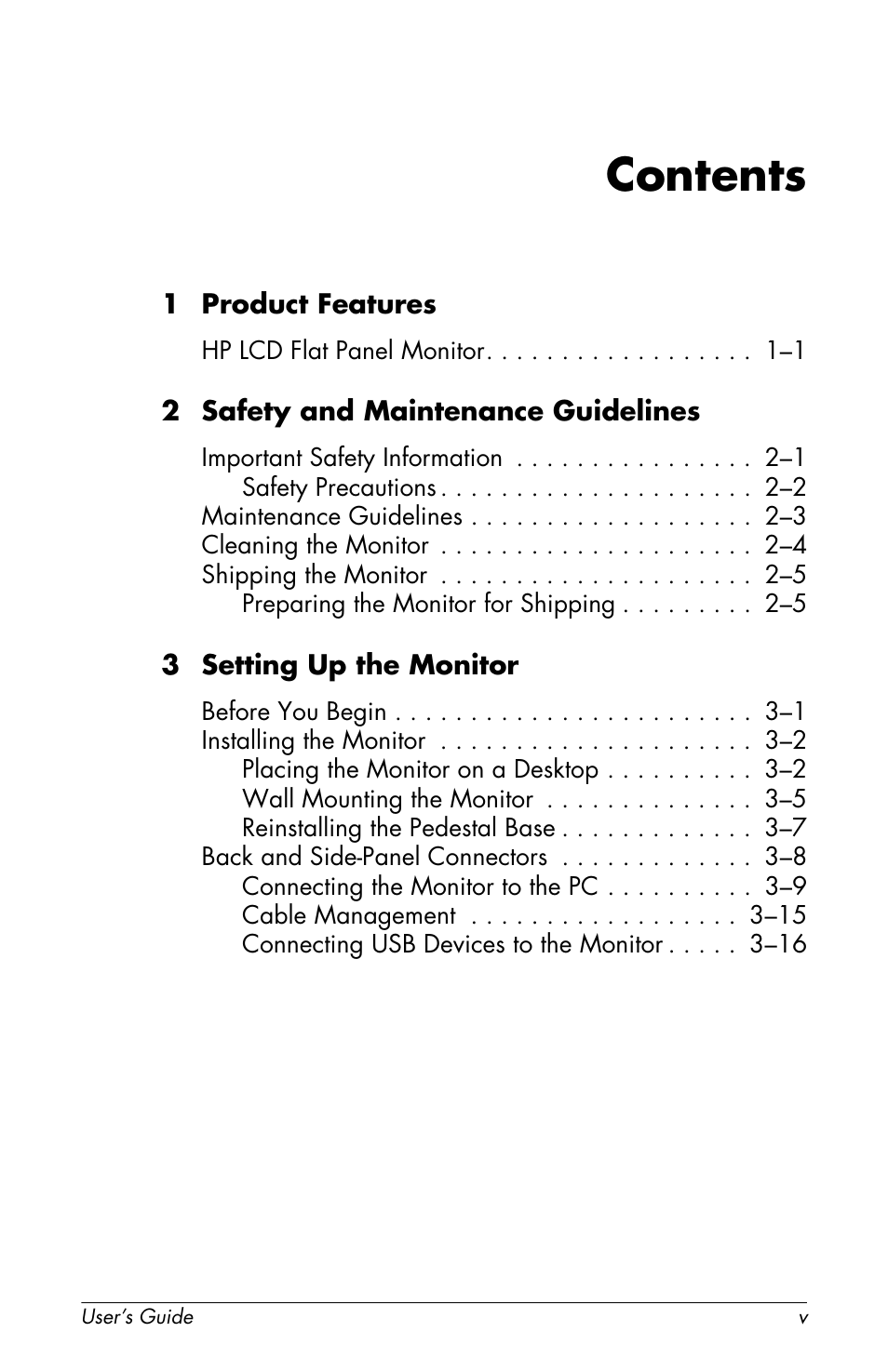 HP f2105 21 inch LCD Monitor User Manual | Page 5 / 74