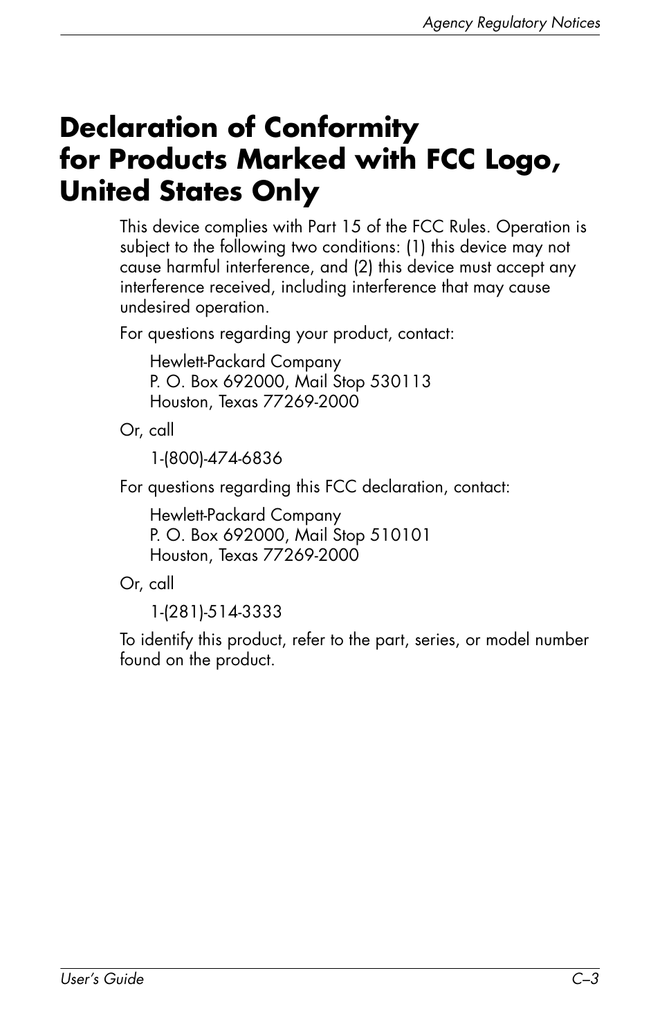 Declaration of conformity for products | HP f2105 21 inch LCD Monitor User Manual | Page 69 / 74