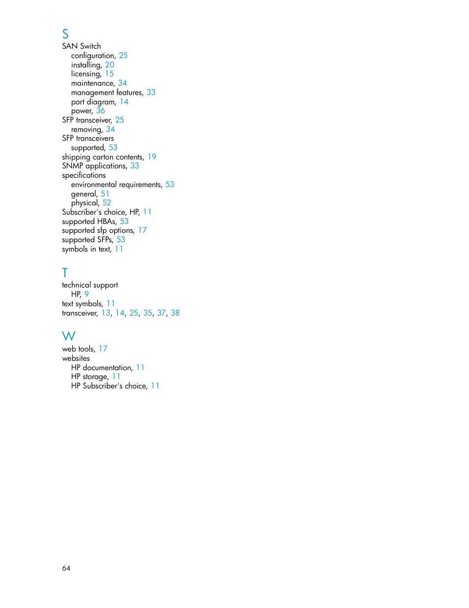 HP Brocade 8Gb SAN Switch for HP BladeSystem c-Class User Manual | Page 64 / 64