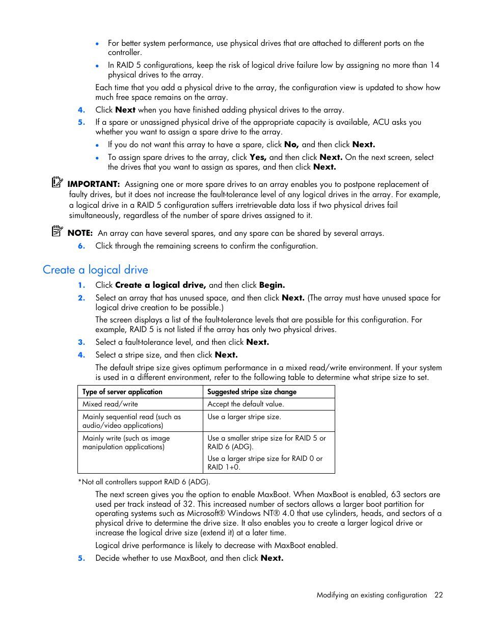 Create a logical drive | HP StorageWorks 1500cs Modular Smart Array User Manual | Page 22 / 71