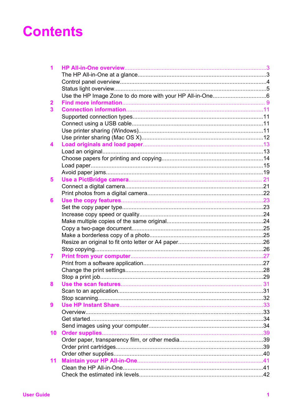 HP PSC 1510xi All-in-One Printer User Manual | Page 4 / 96