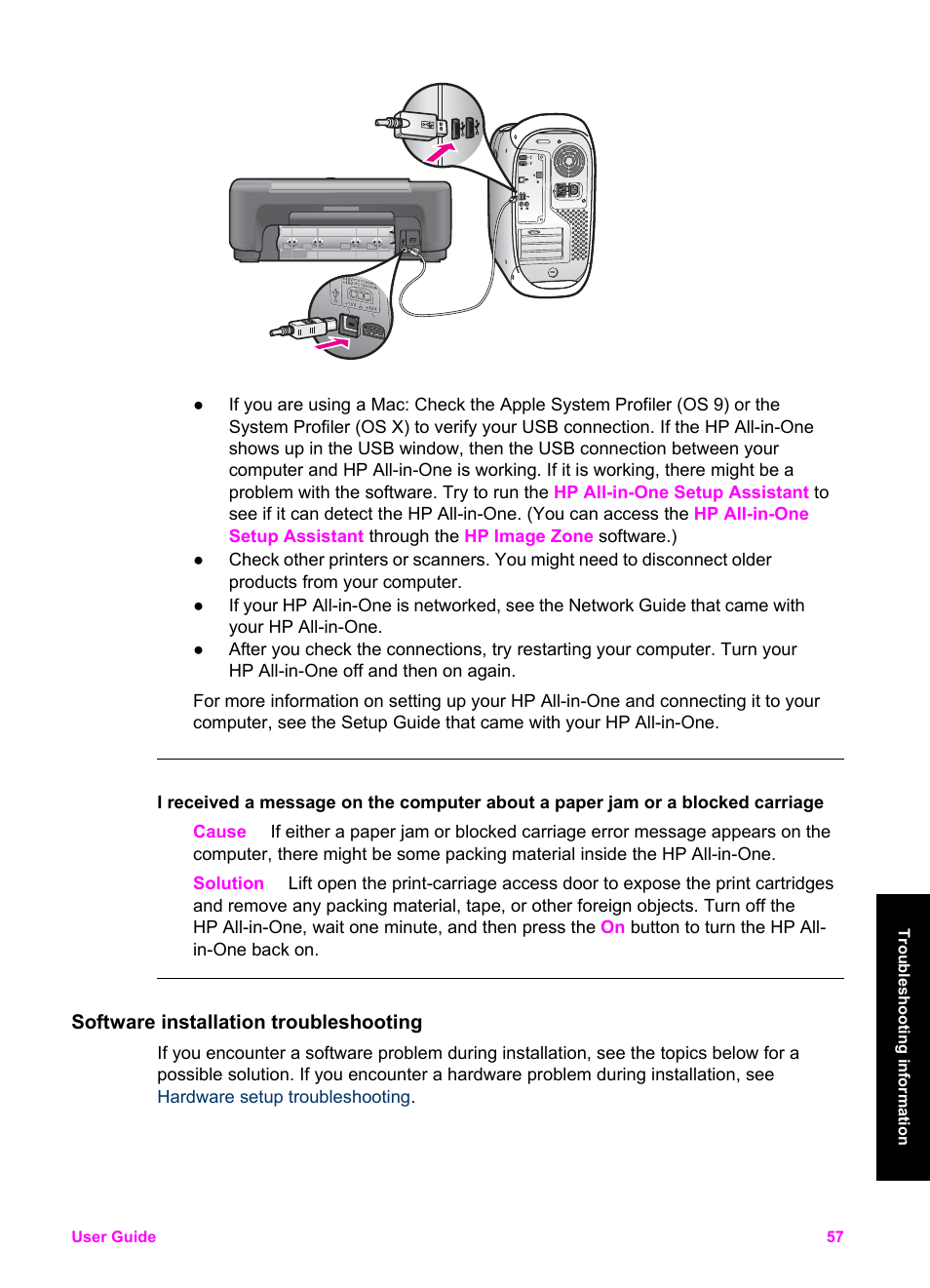Software installation troubleshooting | HP PSC 1510xi All-in-One Printer User Manual | Page 60 / 96