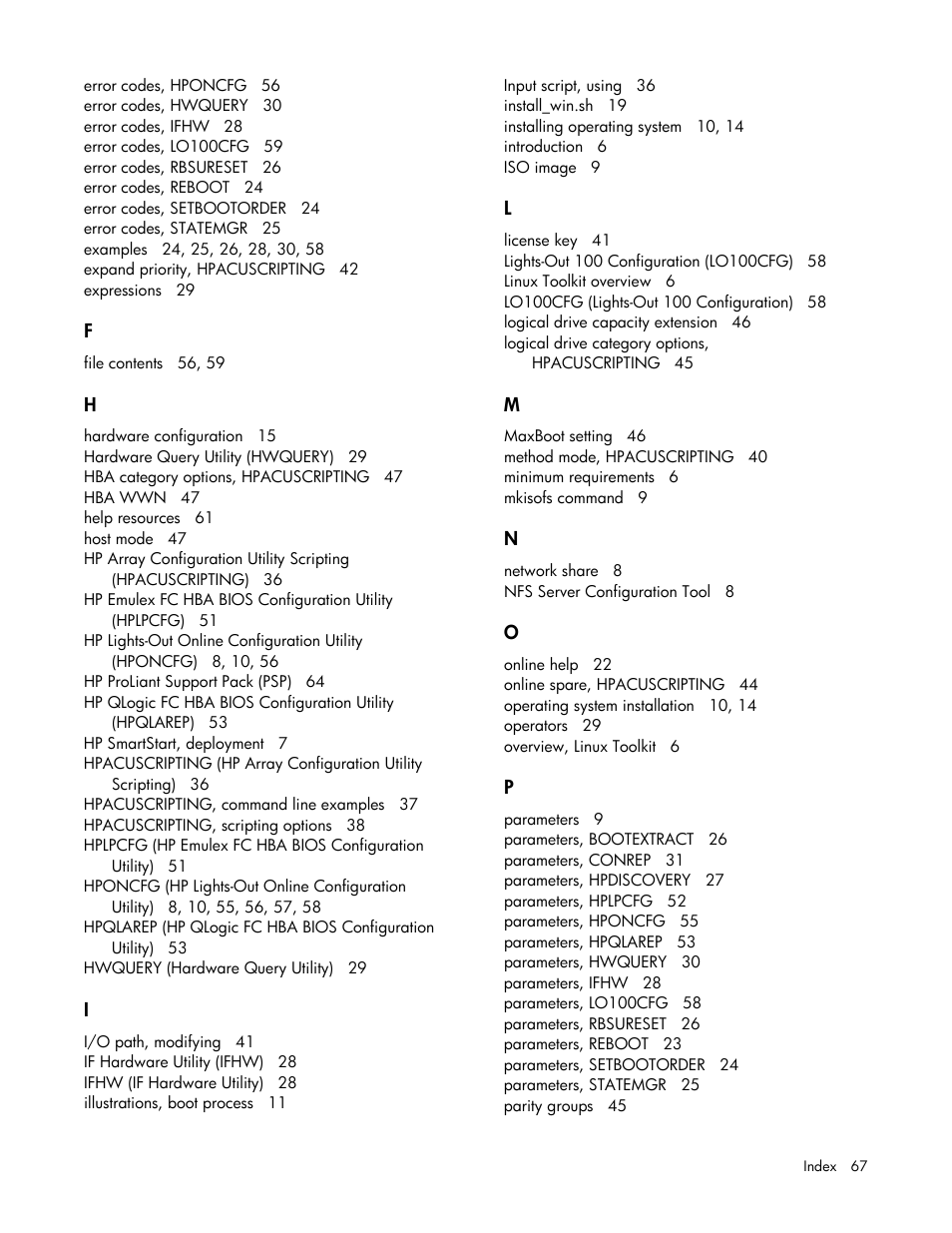 HP Linux Server Management Software User Manual | Page 67 / 68