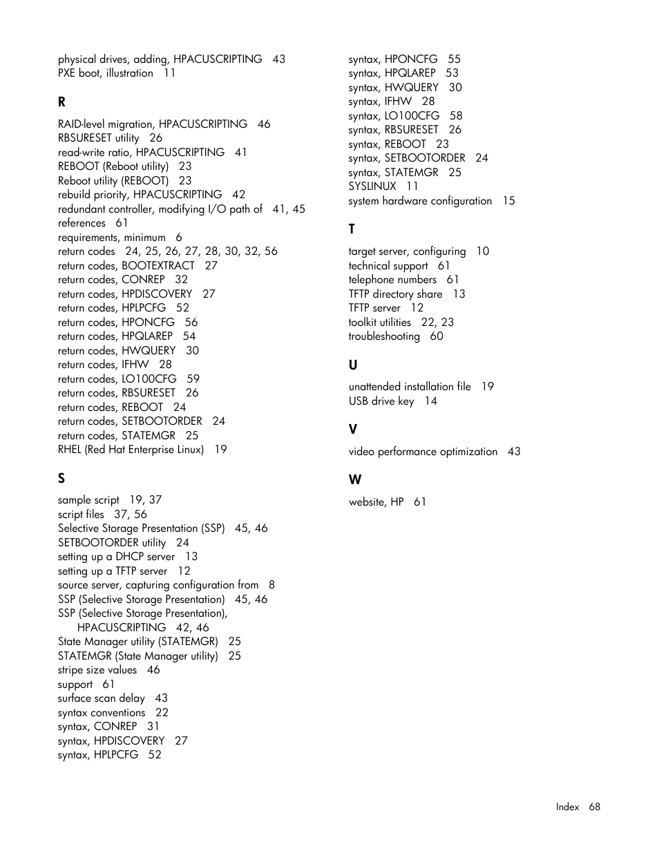 HP Linux Server Management Software User Manual | Page 68 / 68