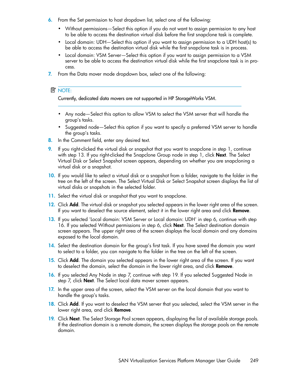 HP SAN Virtualization Services Platform User Manual | Page 249 / 400