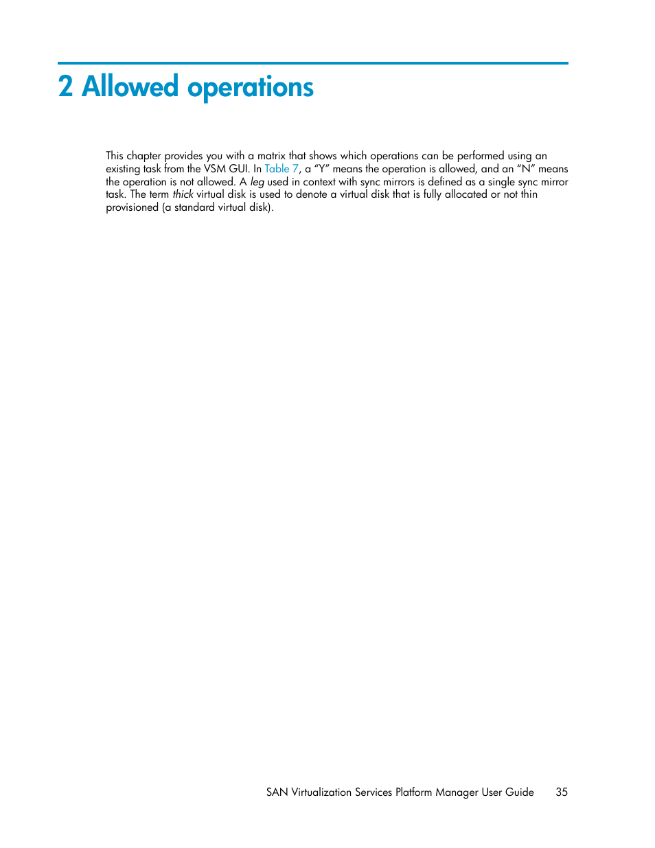 2 allowed operations | HP SAN Virtualization Services Platform User Manual | Page 35 / 400