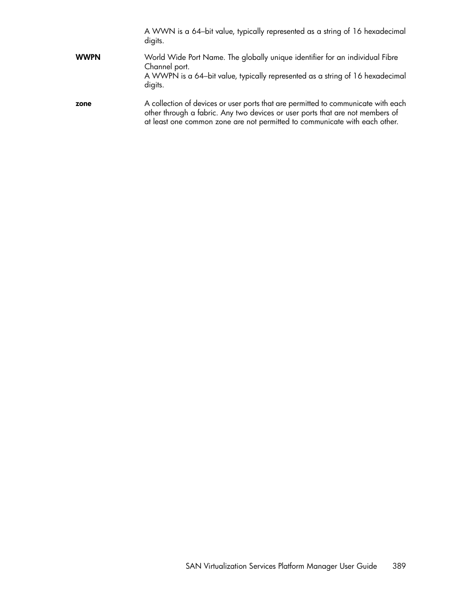 HP SAN Virtualization Services Platform User Manual | Page 389 / 400