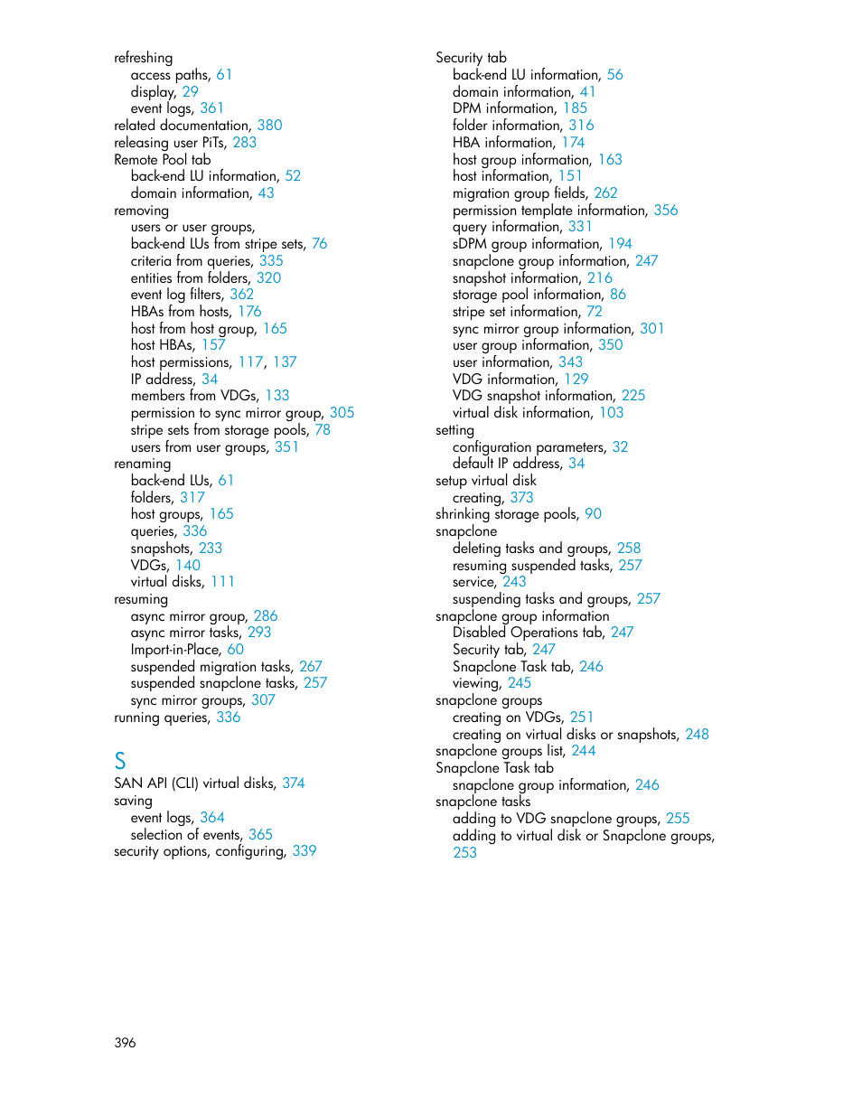 HP SAN Virtualization Services Platform User Manual | Page 396 / 400