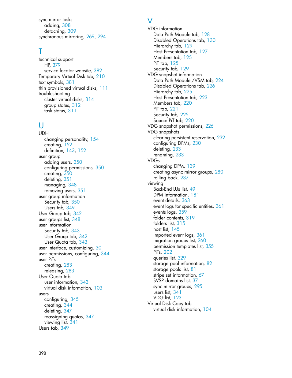 HP SAN Virtualization Services Platform User Manual | Page 398 / 400