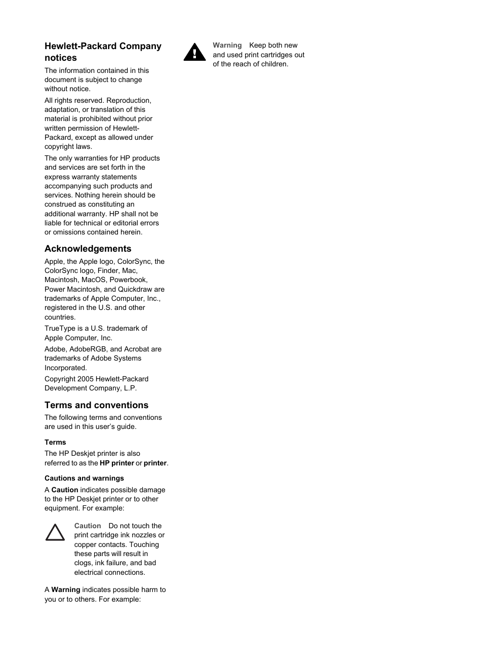 HP Deskjet 5943 Photo Printer User Manual | Page 2 / 86
