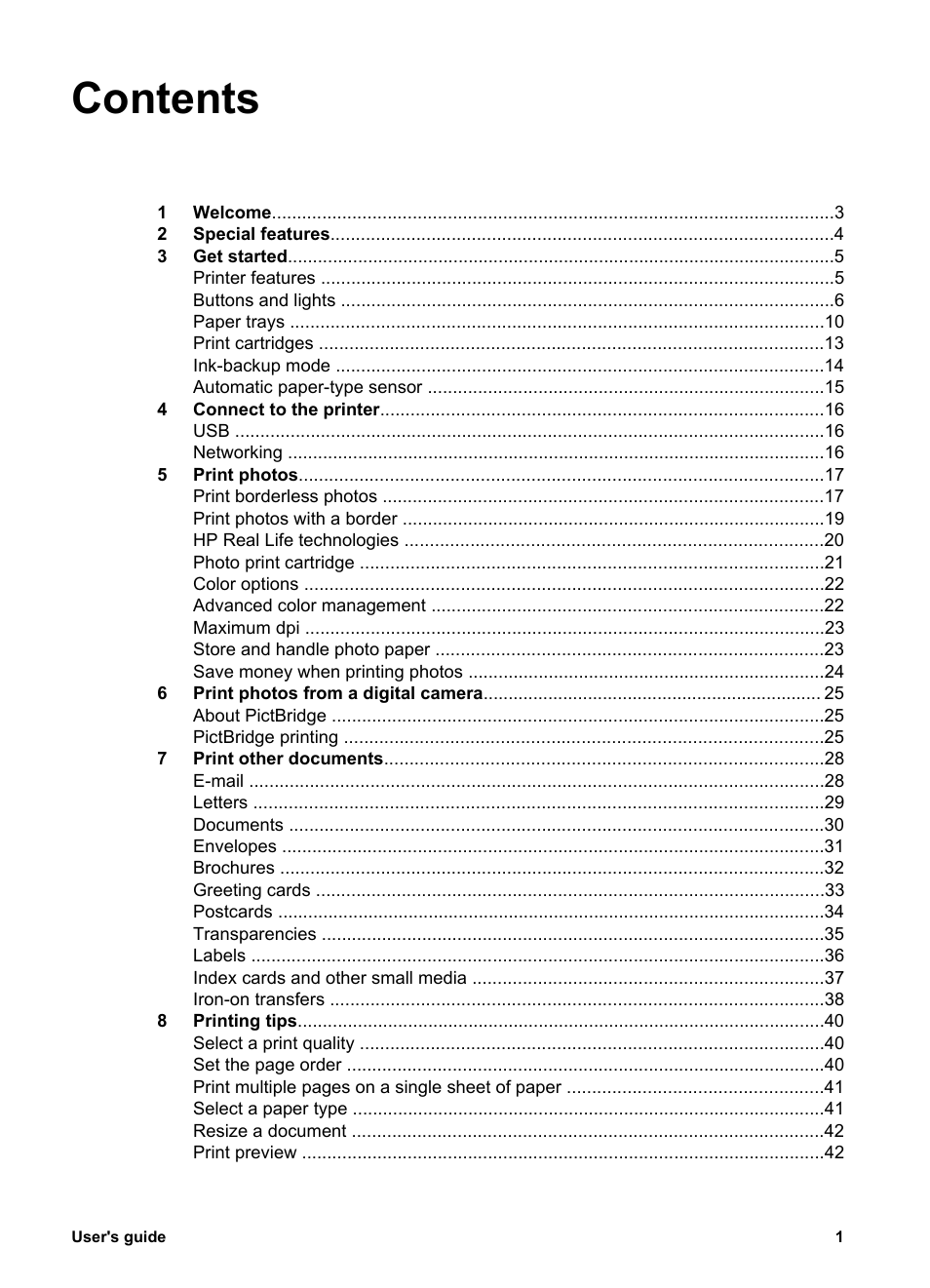 HP Deskjet 5943 Photo Printer User Manual | Page 3 / 86