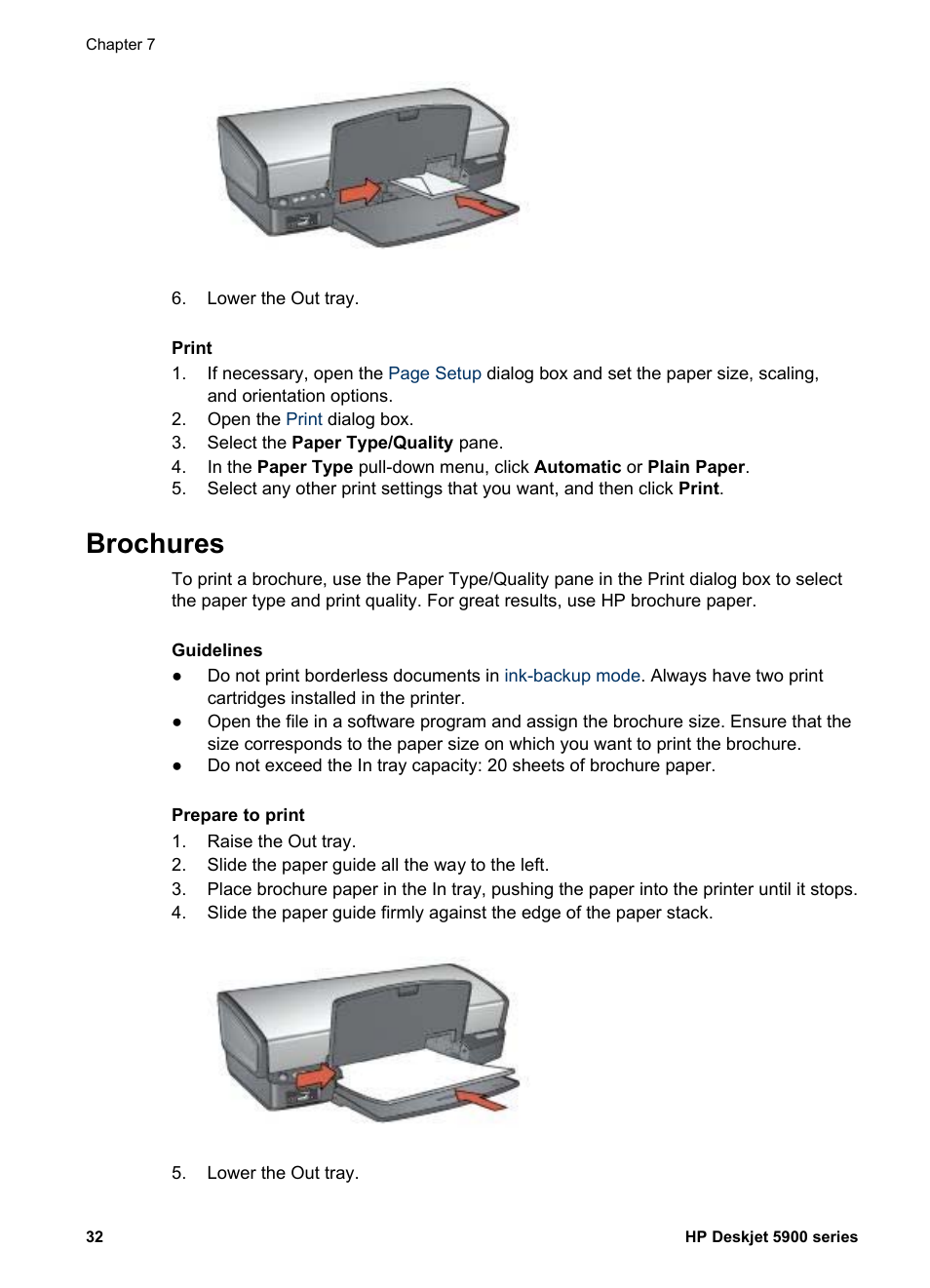 Brochures | HP Deskjet 5943 Photo Printer User Manual | Page 34 / 86