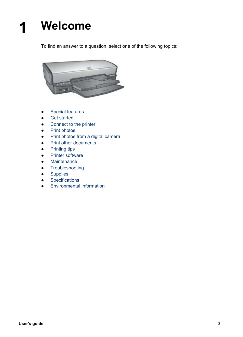 Welcome | HP Deskjet 5943 Photo Printer User Manual | Page 5 / 86