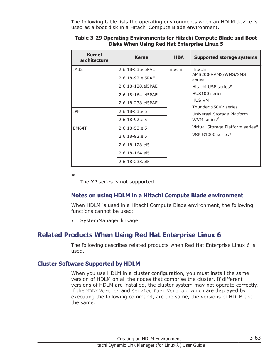 Cluster software supported by hdlm -63, Related products, Related | HP Hitachi Dynamic Link Manager Software Licenses User Manual | Page 135 / 716