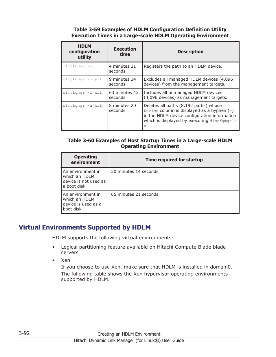 Virtual environments supported by hdlm, Virtual environments supported by hdlm -92 | HP Hitachi Dynamic Link Manager Software Licenses User Manual | Page 164 / 716