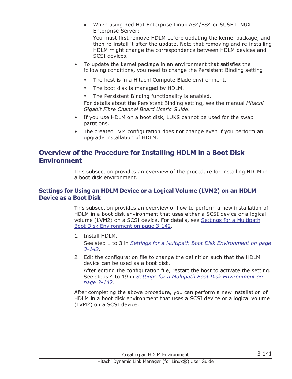 Device as a boot disk -141 | HP Hitachi Dynamic Link Manager Software Licenses User Manual | Page 213 / 716
