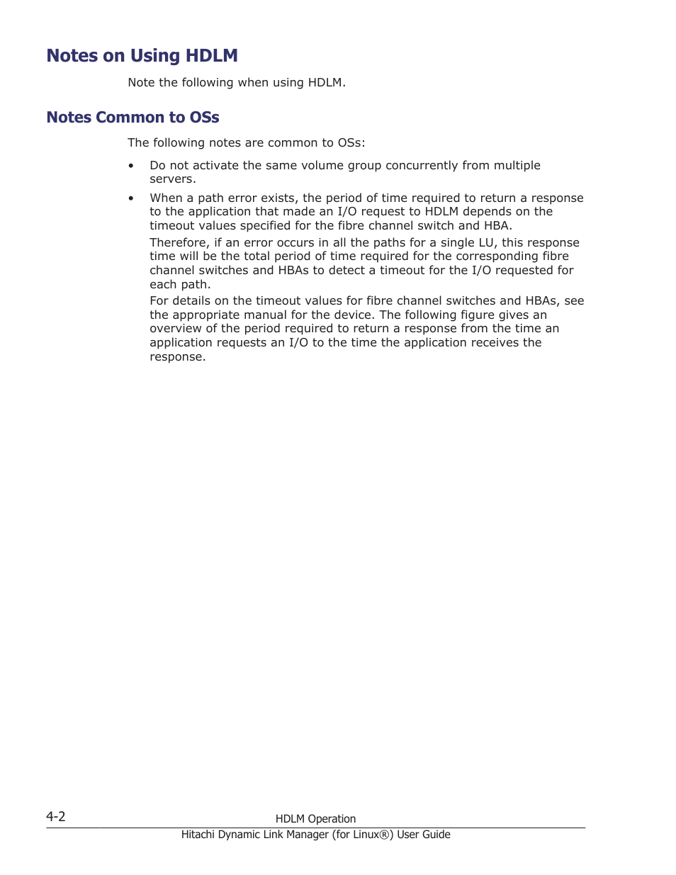 Notes on using hdlm, Notes common to oss, Notes on using hdlm -2 | Notes common to oss -2 | HP Hitachi Dynamic Link Manager Software Licenses User Manual | Page 306 / 716