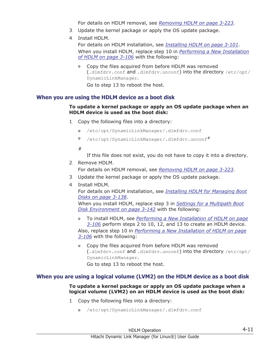 Disk -11, When you are, Using the hdlm | Device as a boot, Using a logical, Volume (lvm2), On the hdlm | HP Hitachi Dynamic Link Manager Software Licenses User Manual | Page 315 / 716