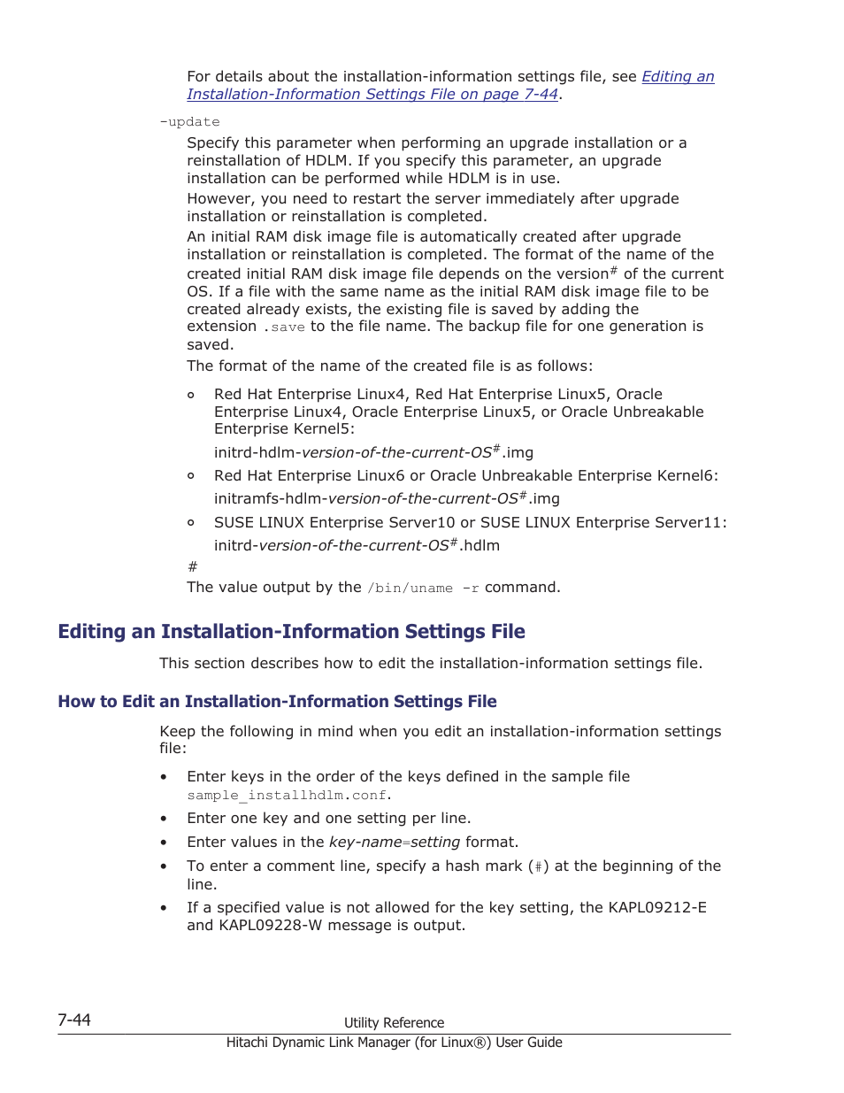 Editing an installation-information settings file, Editing an installation-information | HP Hitachi Dynamic Link Manager Software Licenses User Manual | Page 504 / 716