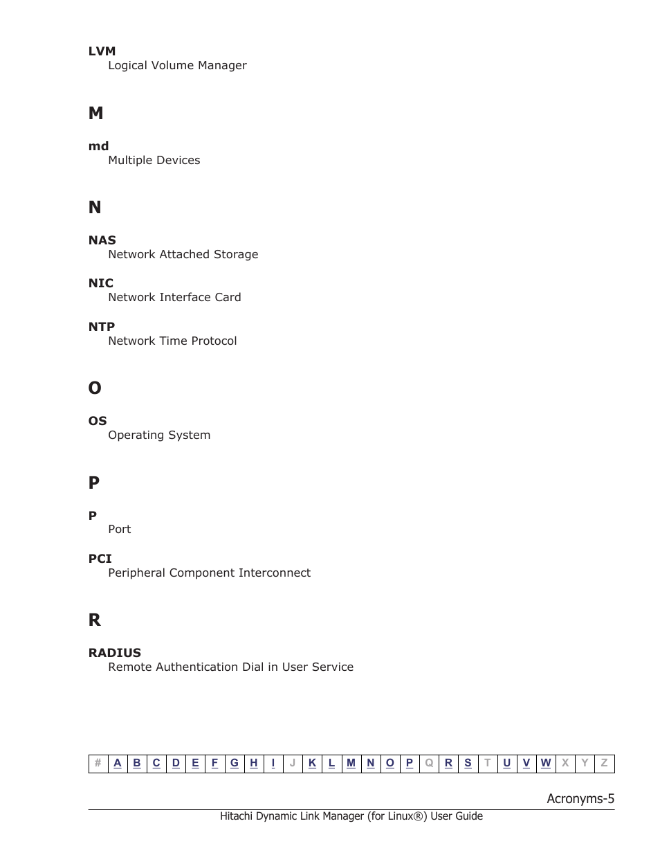 M n o p | HP Hitachi Dynamic Link Manager Software Licenses User Manual | Page 697 / 716