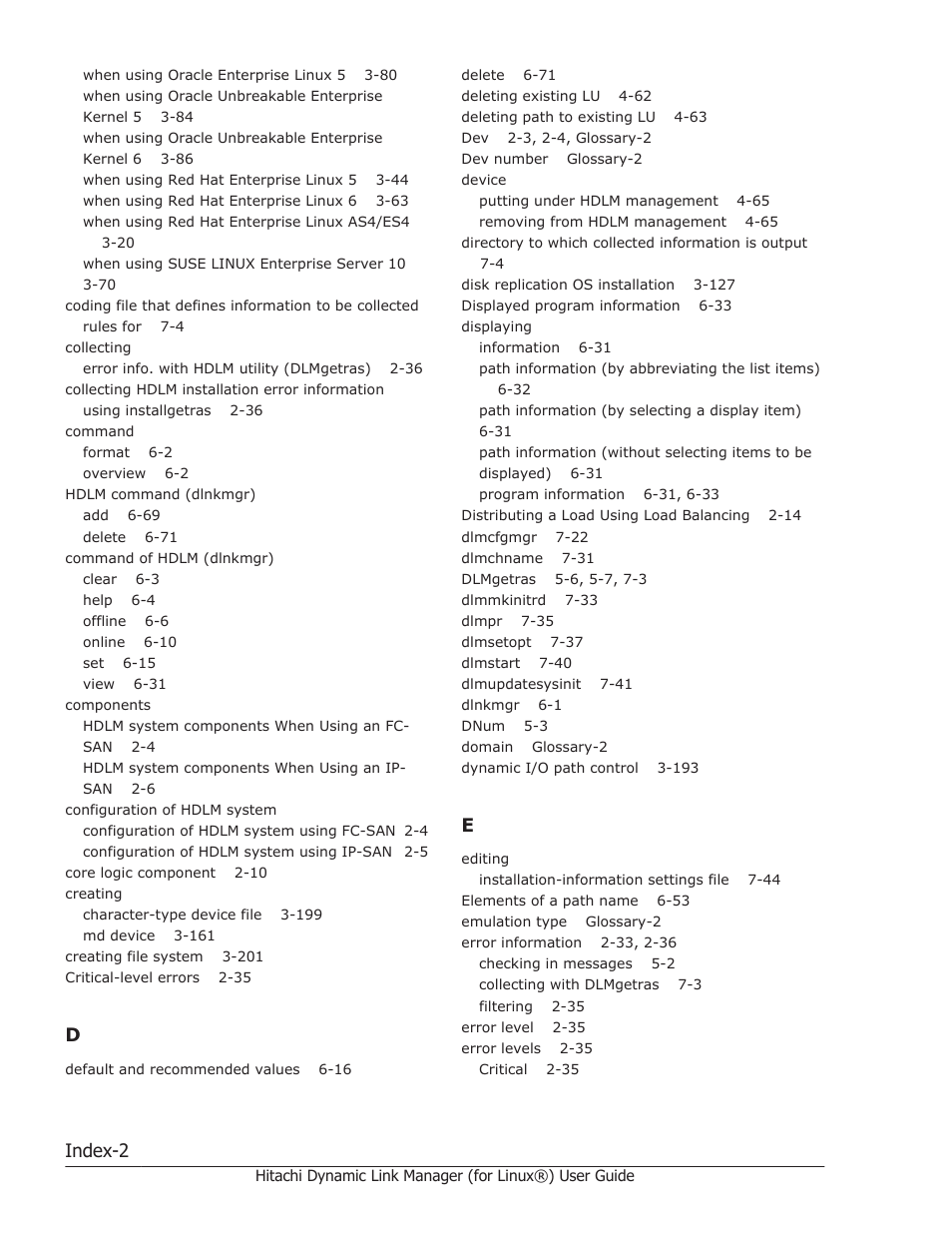 Index-2 | HP Hitachi Dynamic Link Manager Software Licenses User Manual | Page 708 / 716