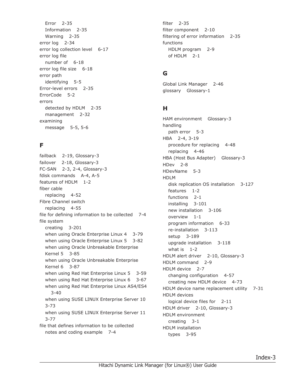 Index-3 | HP Hitachi Dynamic Link Manager Software Licenses User Manual | Page 709 / 716