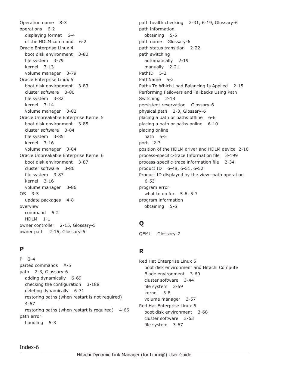 Index-6 | HP Hitachi Dynamic Link Manager Software Licenses User Manual | Page 712 / 716