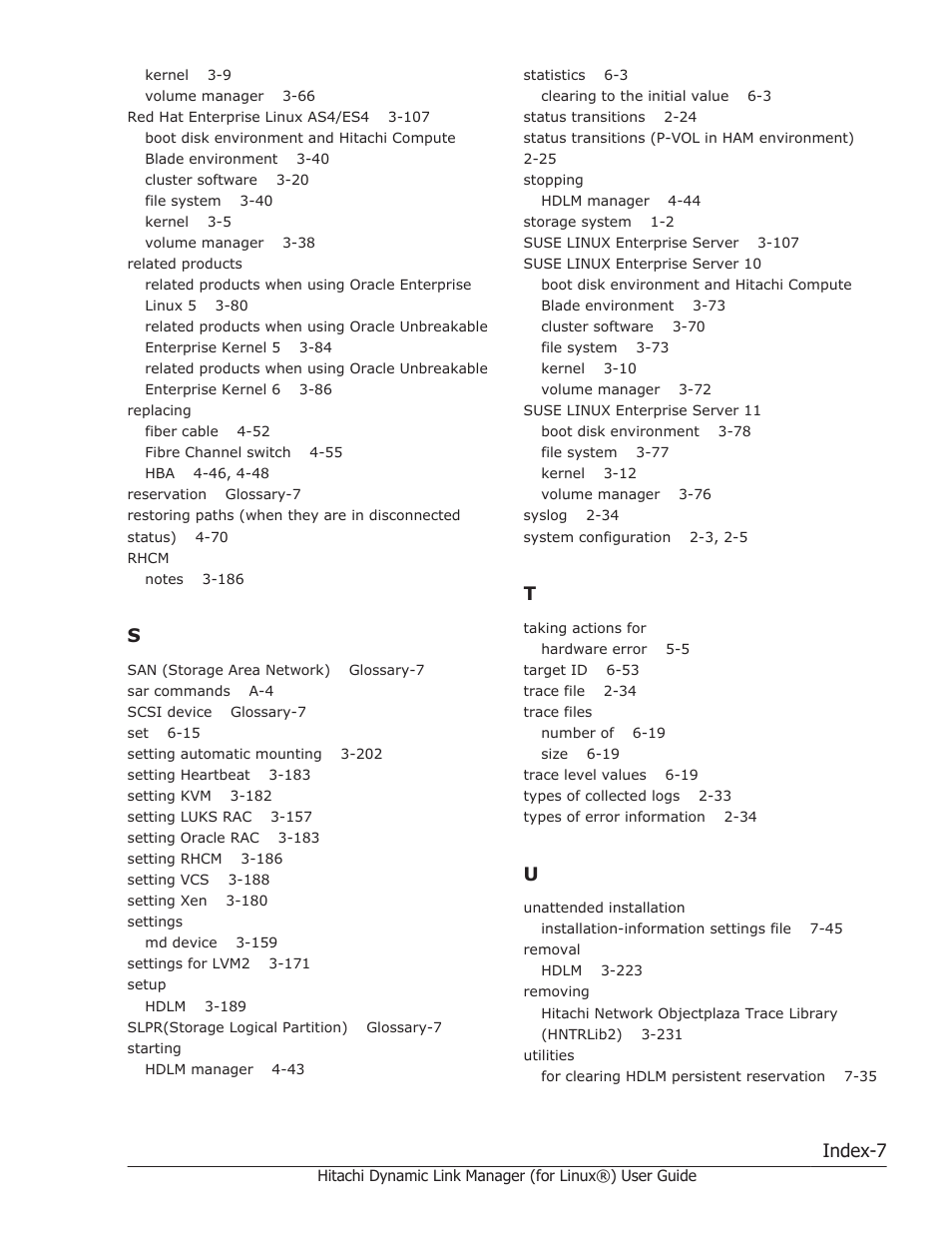Index-7 | HP Hitachi Dynamic Link Manager Software Licenses User Manual | Page 713 / 716