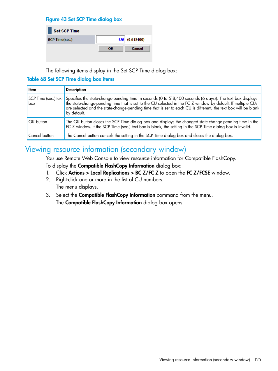 Viewing resource information (secondary window) | HP XP P9500 Storage User Manual | Page 125 / 146