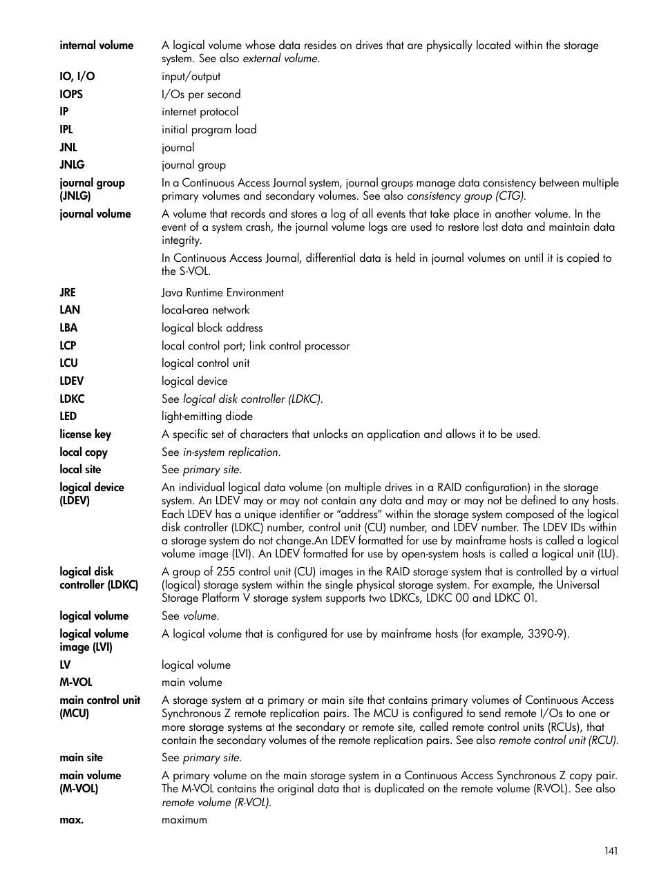 HP XP P9500 Storage User Manual | Page 141 / 146