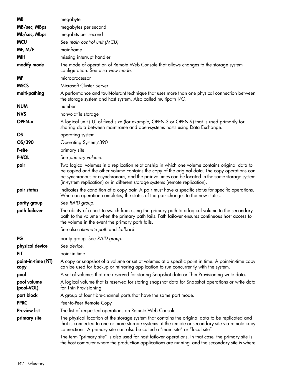 HP XP P9500 Storage User Manual | Page 142 / 146