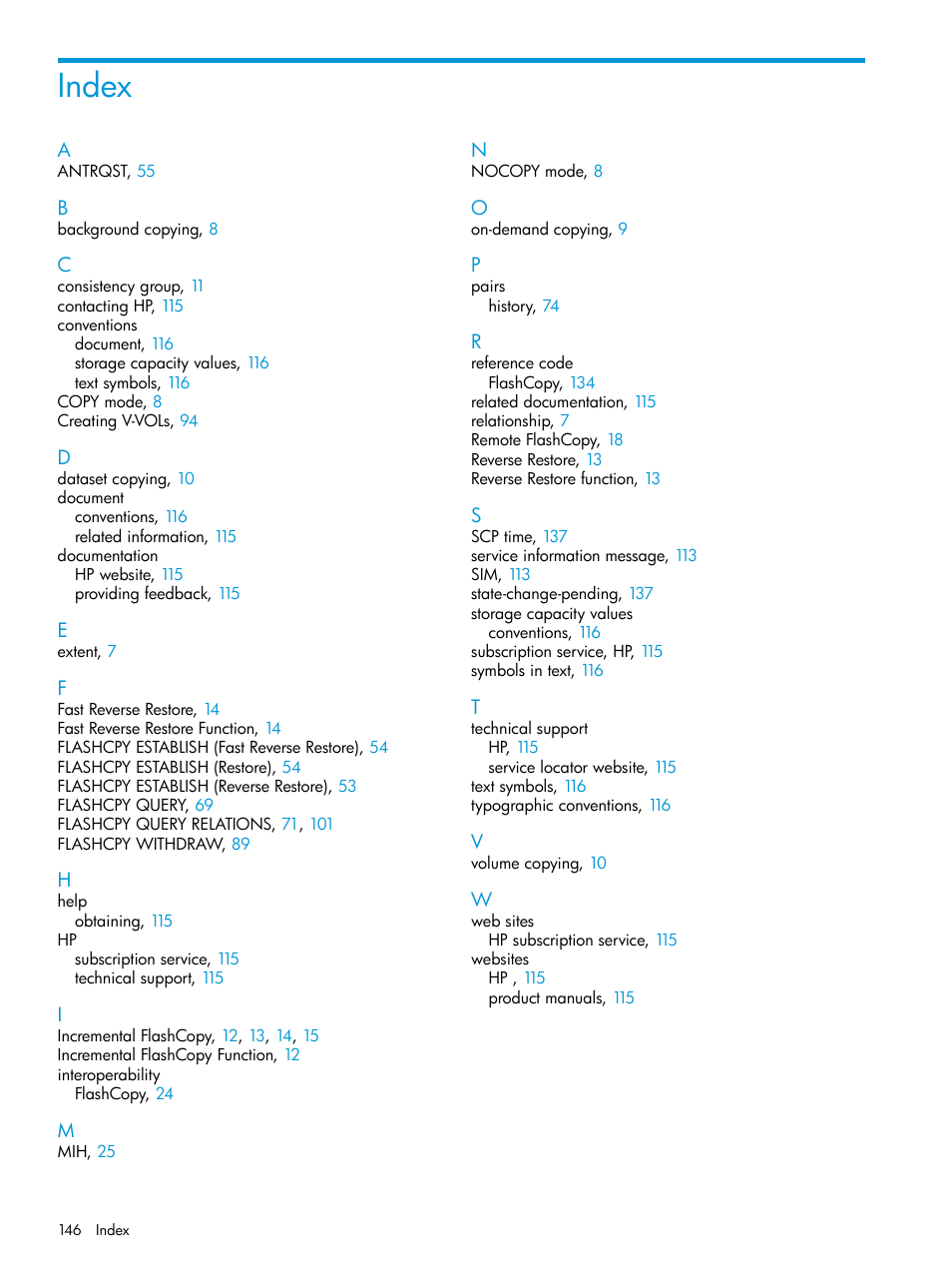 Index | HP XP P9500 Storage User Manual | Page 146 / 146