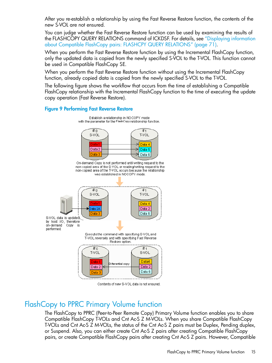 Flashcopy to pprc primary volume function | HP XP P9500 Storage User Manual | Page 15 / 146