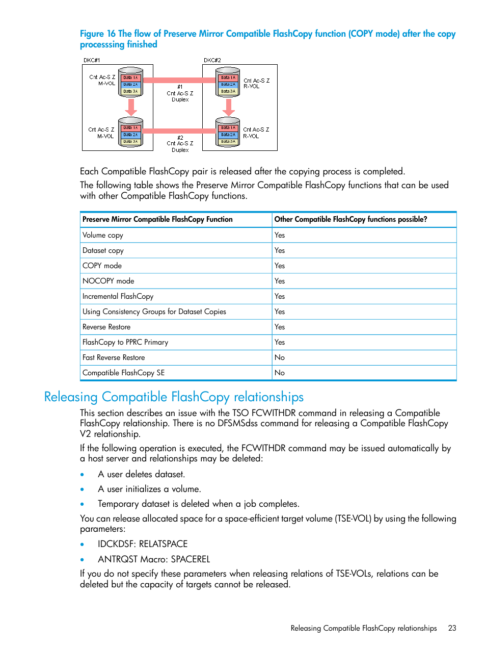 Releasing compatible flashcopy relationships | HP XP P9500 Storage User Manual | Page 23 / 146