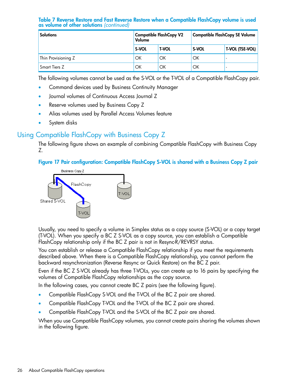 Using compatible flashcopy with business copy z | HP XP P9500 Storage User Manual | Page 26 / 146