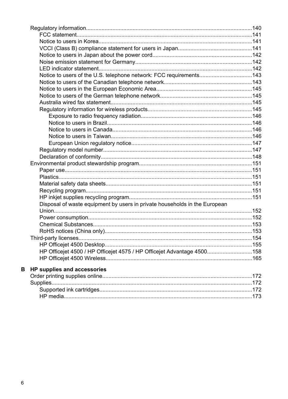 HP OFFICEJET 4500 User Manual | Page 10 / 228