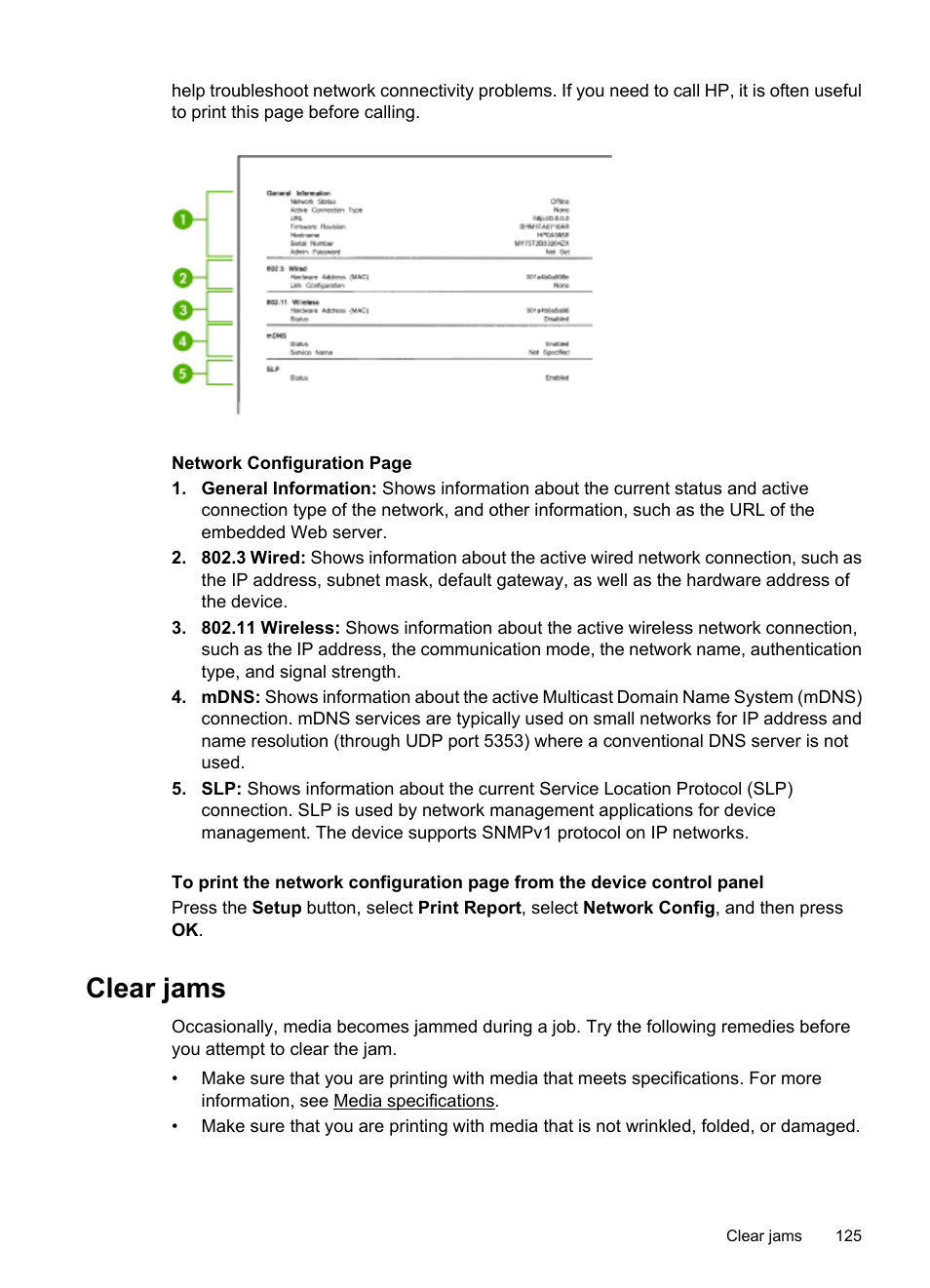 Clear jams, Clear paper jams avoid paper jams | HP OFFICEJET 4500 User Manual | Page 129 / 228