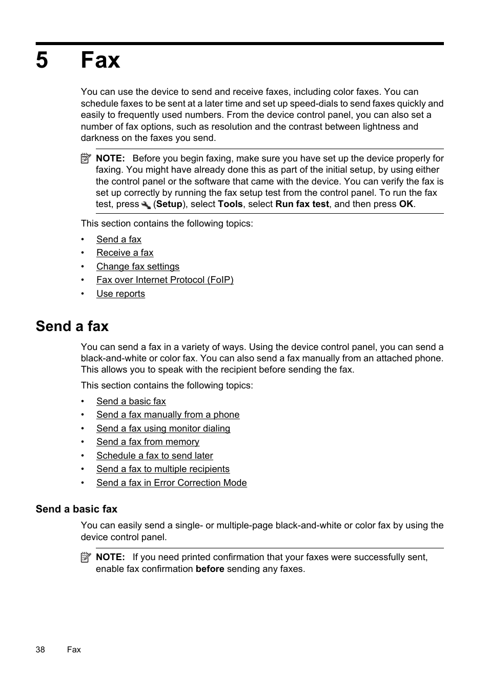 Send a fax, Send a basic fax, 5 fax | 5fax | HP OFFICEJET 4500 User Manual | Page 42 / 228