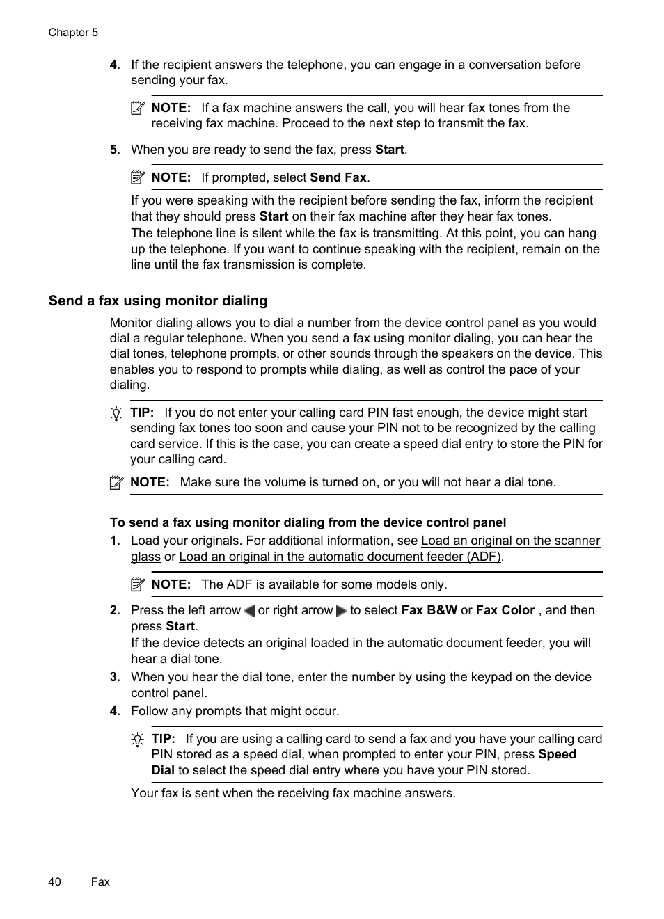 Send a fax using monitor dialing | HP OFFICEJET 4500 User Manual | Page 44 / 228